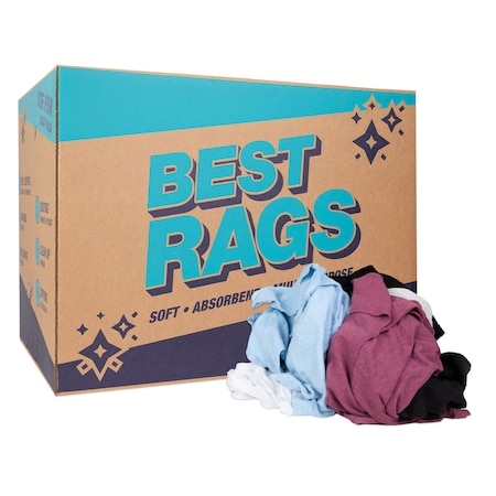 Monarch Brands T-Shirt Reclaimed Rags - Colored - 50 lb Bag R-C45-50BG